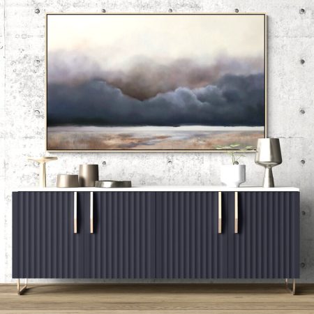 Original oil painting of the Australian landscape with dramatic sky and atmospheric mood
